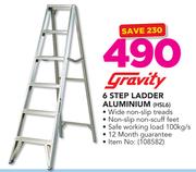 Gravity 6 Step Ladder Aluminium HSL6