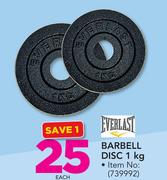 Everlast Barbell Disc-1Kg Each