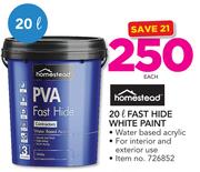 Homestead Fast Hide Paint(Cream,Peach & Sand)-20Ltr Each