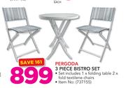 Pergoda 3 Piece Bistro Set