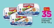 Lucky Star Sardiness In Oil-3X120gm