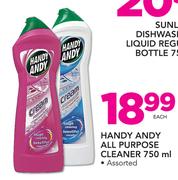 Handy Andy All Purpose Cleaner Assorted-750ml Each