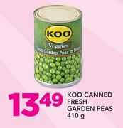 Koo Canned Fresh Garden Peas-410gm