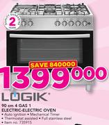 Logik 90cm 4 Gas 1 Electric-Electric Oven