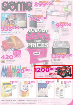 Game Tanzania : Nobody Beats our Prices (26 July - 9 August 2017), page 1