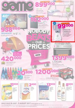 Game Tanzania : Nobody Beats our Prices (26 July - 9 August 2017), page 1