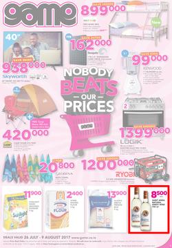 Game Tanzania : Nobody Beats our Prices (26 July - 9 August 2017), page 1