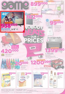 Game Tanzania : Nobody Beats our Prices (26 July - 9 August 2017), page 1