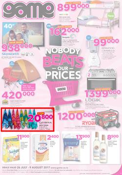 Game Tanzania : Nobody Beats our Prices (26 July - 9 August 2017), page 1