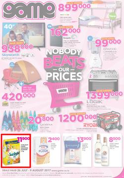 Game Tanzania : Nobody Beats our Prices (26 July - 9 August 2017), page 1