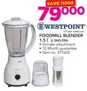 Westpoint 1.5Ltr Foodmill Blender LSHG-296