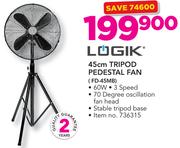 Logik 45Cm Tripod Pedestal Fan FD-45MB