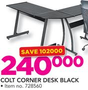 Colt Corner Desk Black