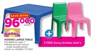 Sunny Kiddies Large Table+ 2 Free Sunny Armless Chairs-Each