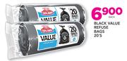 Black Value Refuse Bags-20's Each