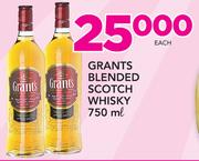 Grants Blended Scotch Whisky-750ml Each