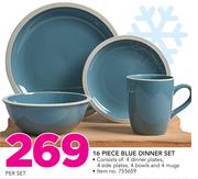 16 Piece Blue Dinner Set-Per Set