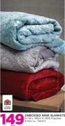 Always Home Embossed Mink Blankets-Each