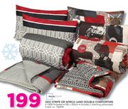 Mainstays Geo Stripe Or Africa Land Double Comforters-Each