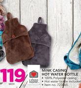 Always Home Mink Casing Hot Water Bottle-Each