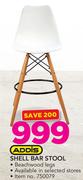 Addis Shell Bar Stool In Beachwood Legs