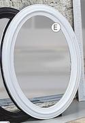 Oval Beth Mirrors In White And Mahogany-Each