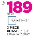 Mainstays 3 Piece Roaster Set-Per Set