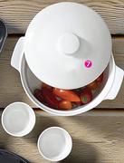 2.5Ltr Ceramic Casserole & Lid White