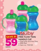 Nuby Free Flow Twin Handle Cup-Each