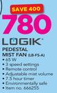 Logik Pedestal Mist Fan LB-FS-A