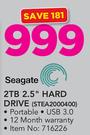 Seagate 2TB 2.5" Hard Drive STEA2000400
