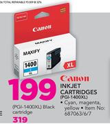 Canon Inkjet Cartridges Cyan, Magenta, Yellow PGI-1400XL 