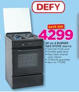 Defy 60cm 4 Burner Gas Stove DGS170