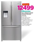 Hisense 720Ltr French Door Fridge/Freezer 720FS-WD With Water Dispenser