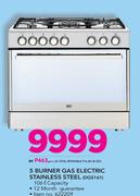 Defy 5 Burner Gas Electric Stainless Steel DGS170