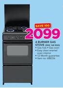 Defy 4 Burner Gas Stove DGS 168 SGG
