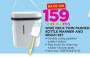 Snookums Wide Neck Twin Padded Bottle Warmer & Brush Set