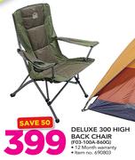 Campmaster Deluxe 300 High Back Chair F03-100A-860G