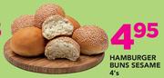 Hamburger Buns Sesame-4's