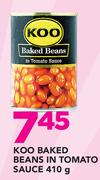 Koo Baked Beans In Tomato Sauce-410g