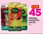 Rhodes Assorted Juices-2 x 1Ltr