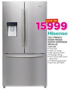 Hisense French Door Fridge Water Dispenser Metallic-720FS-WD