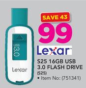 Lexar S25 16GB USB 3.0 Flash Drive S25