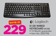 Logitech K120 Wired Keyboard K120