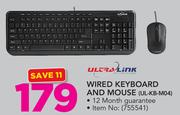 Ultra Link Wired Keyboard And Mouse UL-KB-M04