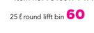 Contour 25Ltr Round Lift Bin