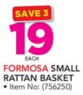 Formosa Small Rattan Basket-Each