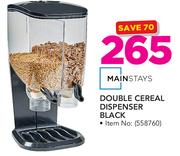 Mainstays Double Cereal Dispenser Black