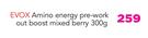 Evox Amino Energy Pre Work Out Boost Mixed Berry-300g