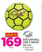 Pele Soccer Ball Size 5 Neon-Each